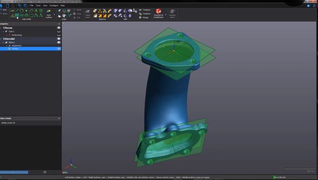 Reconstrução CAD a partir de escaneamento 3D
